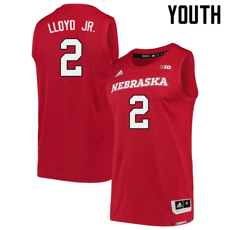 Youth #2 Ramel Lloyd Jr. Nebraska Cornhuskers College Basketball Jerseys Sale-Scarlet - Click Image to Close